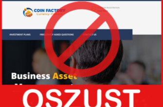 Coinfactorycurrency-platform twarz ekran