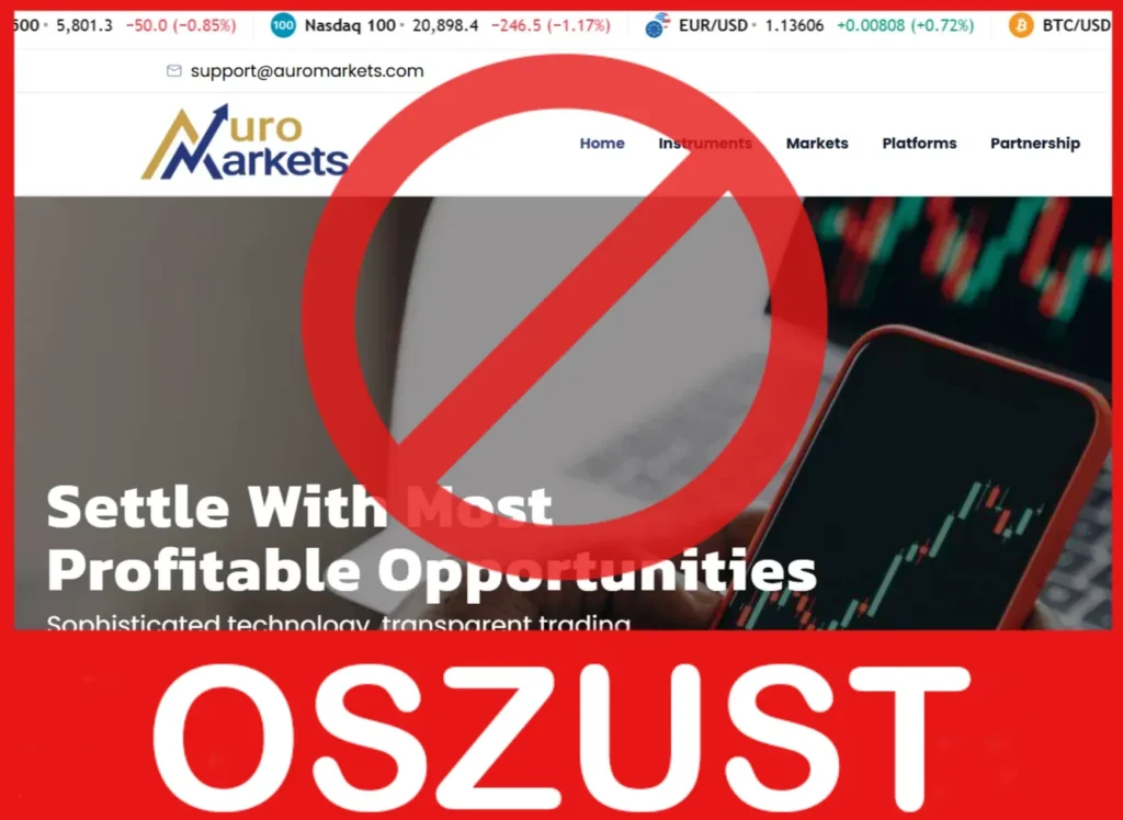 Auro Markets twarz ekran